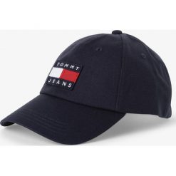 Tommy Jeans - Damska czapka z daszkiem, czarny. Czarne czapki damskie Tommy Jeans, z aplikacjami, z jeansu. Za 179,95 zł.