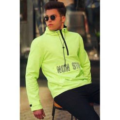 Bluza męska LEONIDAS LIME. Zielone bluzy męskie IVET, m, bez wzorów, z kapturem, bez rękawów, z kapturem. W wyprzedaży za 69,00 zł.