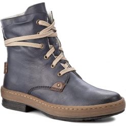 Botki RIEKER - Z6720-14 Blau. Czarne buty zimowe damskie marki Rieker, z materiału. W wyprzedaży za 199,00 zł.