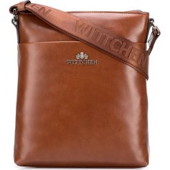 Torba 88-4U-411-5. Brązowe listonoszki męskie Wittchen, w paski, eleganckie, małe. Za 424,15 zł.
