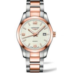 PROMOCJA LONGINES CONQUEST CLASSIC L2.785.5.76.7. Szare zegarki męskie LONGINES, złote. W wyprzedaży za 10330,00 zł.