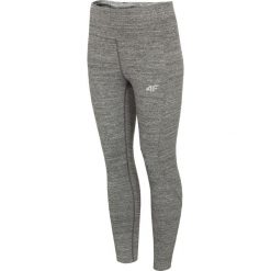 Legginsy treningowe damskie SPDF304 - chłodny jasny szary melanż. Szare legginsy damskie 4f, bez wzorów, z dzianiny. Za 119,99 zł.