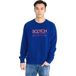 Scotch & Soda Bluza Niebieski. Niebieskie bluzy męskie Scotch & Soda, m, z nadrukiem, z bawełny, bez kołnierzyka, bez rękawów, bez kaptura. Za 343,95 zł.