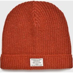 Scotch & Soda - Czapka. Brązowe czapki zimowe męskie marki Scotch & Soda, z dzianiny. W wyprzedaży za 129,90 zł.