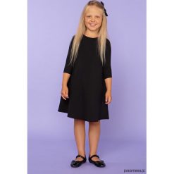 Sukienka trapezowa, model 24, czarny. Czarne sukienki dziewczęce marki Pakamera, z tkaniny, eleganckie. Za 89,00 zł.