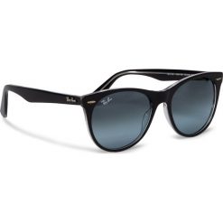 Okulary przeciwsłoneczne RAY-BAN - Wayfarer II 0RB2185 12943M Black On Transparent. Czarne okulary przeciwsłoneczne damskie Ray-Ban. W wyprzedaży za 499,00 zł.