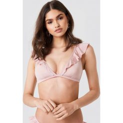 Stroje dwuczęściowe damskie: Trendyol Góra bikini z falbanką – Pink,Nude