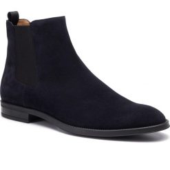 Sztyblety BOSS - Coventry 50418097 10212392 01 Dark Blue 401. Niebieskie sztyblety męskie Boss, ze skóry, bez zapięcia. Za 1489,00 zł.