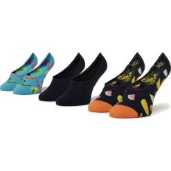 Zestaw 3 par stopek unisex HAPPY SOCKS - BAN18-6700 Czarny Kolorowy. Czarne skarpetki damskie Happy Socks, bez wzorów, z elastanu. Za 69,90 zł.