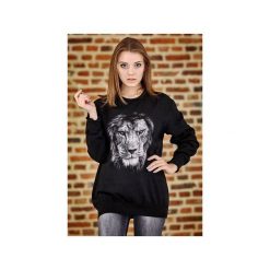 Bluza UNDERWORLD casual Lion. Szare bluzy damskie Underworld, m, z nadrukiem, z bawełny, casualowe, bez kołnierzyka, bez rękawów, bez kaptura. Za 119,99 zł.