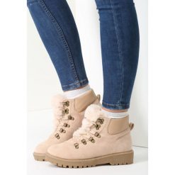 Beżowe Traperki Stand By Designer. Brązowe buty zimowe damskie vices. Za 119,99 zł.