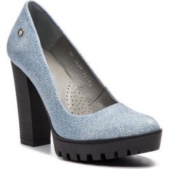 Półbuty MACIEJKA - 02629-40/00-1 Jeans. Niebieskie półbuty damskie marki Maciejka, bez wzorów, z jeansu, bez obcasa, na obcasie, bez zapięcia. Za 229,00 zł.