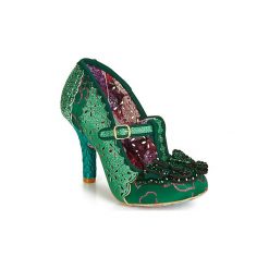 Czółenka Irregular Choice PAPILLON. Zielone czółenka damskie Irregular Choice, bez wzorów, bez obcasa. Za 471,20 zł.