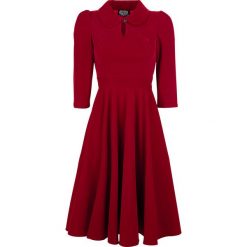 H&R London Glamourous Velvet Tea Dreams Dress Sukienka czerwony. Czerwone sukienki balowe H&R London, na imprezę, xl, z nadrukiem, proste. Za 304,90 zł.