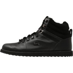 Lacoste JARMUND Botki sznurowane black. Czarne botki męskie Lacoste, z materiału, na sznurówki. Za 599,00 zł.