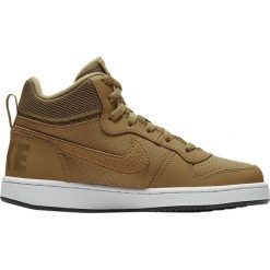 BUTY NIKE COURT BOROUGH MID (GS). Pomarańczowe buty dziewczęce sportowe marki Nike, na zimę, bez wzorów, ze skóry, bez zapięcia, nike court. Za 179,99 zł.