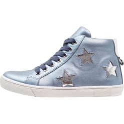 Zebra Schuhe TRENTO Tenisówki i Trampki wysokie blue/silber. Niebieskie trampki chłopięce marki Zebra Schuhe, z motywem zwierzęcym, z materiału. Za 299,00 zł.
