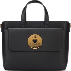 Love Moschino Torebka Czarny. Czarne torebki klasyczne damskie Love Moschino, w paski, z materiału, bez dodatków. Za 1019,95 zł.