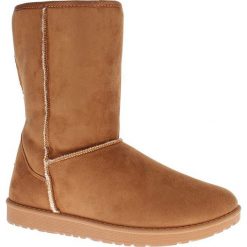 Buty zimowe damskie: Zimowe botki „Joy” w kolorze jasnobrązowym
