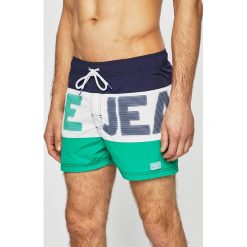 Pepe Jeans - Kąpielówki. Zielone kąpielówki męskie Pepe Jeans, m, bez wzorów, z elastanu. W wyprzedaży za 159,90 zł.
