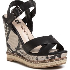 Espadryle XTI - 44036 Negro. Czarne espadryle damskie Xti, bez wzorów, ze skóry ekologicznej, bez obcasa, na obcasie. Za 209,00 zł.