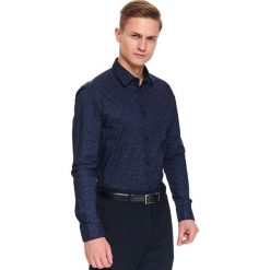 Koszula wzorzysta dopasowany krój. Koszule męskie na zimę, m, z bawełny, eleganckie. Za 109,99 zł.