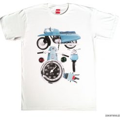 Koszulka ISKRA MOTOCYKL tshirt. Szare koszulki męskie Pakamera, m, bez wzorów, bez kołnierzyka. Za 77,00 zł.
