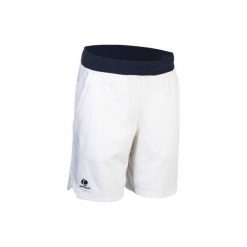 Spodenki 900 Jr białe. Białe spodenki sportowe męskie ARTENGO, m, bez wzorów, z elastanu, młodzieżowe, tenisowe. W wyprzedaży za 29,99 zł.