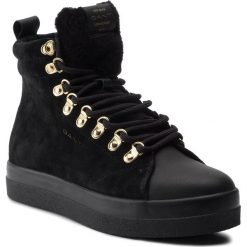Sneakersy GANT - Aurora 19541866 Black G00. Czarne półbuty damskie GANT, bez wzorów, ze skóry, bez obcasa, bez zapięcia. W wyprzedaży za 289,00 zł.