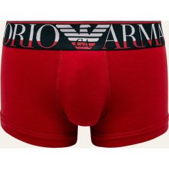 Emporio Armani - Bokserki. Białe bokserki męskie Emporio Armani, bez wzorów, z elastanu. W wyprzedaży za 99,90 zł.