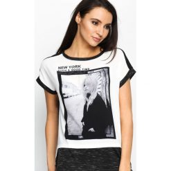 Bluzki damskie: Czarny T-shirt I Can't Wait