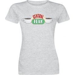 Bluzki asymetryczne: Friends Central Perk Koszulka damska odcienie jasnoszarego