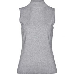 Kamizelka z golfem bonprix jasnoszary melanż. Szare kamizelki damskie bonprix, bez wzorów, bez kaptura. Za 37,99 zł.