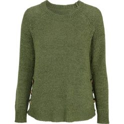 Cellbes Sweter z guzikami po boku khaki female zielony 34/36. Zielone swetry damskie Cellbes, bez wzorów, eleganckie, z długim rękawem, długie, bez kaptura. Za 189,00 zł.