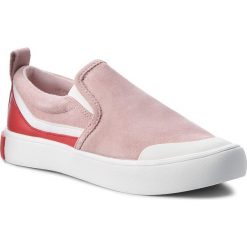 Trampki CALVIN KLEIN JEANS - Dina R0788 Chintz Rose/White/To. Różowe półbuty damskie Calvin Klein Jeans, bez wzorów, z jeansu, bez zapięcia. W wyprzedaży za 299,00 zł.
