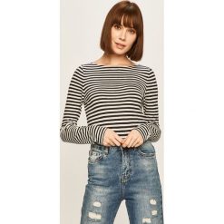 Marc O'Polo - Longsleeve. Niebieskie bluzki damskie Marc O'Polo, s, bez wzorów, z bawełny, casualowe, polo, z długim rękawem. W wyprzedaży za 179,90 zł.