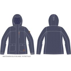 Bomberki damskie: IGUANA KURTKA ARIANY W NIGHTSHADOW BLUE MELANGE/PATRIOT BLUE r. XL