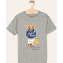 Polo Ralph Lauren - T-shirt. Szare t-shirty chłopięce Polo Ralph Lauren, z nadrukiem, z bawełny, bez rękawów. Za 179,90 zł.
