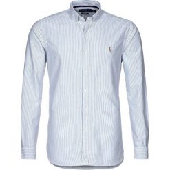 Polo Ralph Lauren SLIM FIT Koszula blue/white. Szare koszule męskie na spinki marki Polo Ralph Lauren, l, z bawełny, button down, z długim rękawem. Za 439,00 zł.