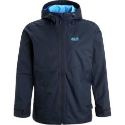 Jack Wolfskin ARROYO MEN Kurtka hardshell night blue. Niebieskie kurtki sportowe męskie marki Jack Wolfskin, xl, bez wzorów, z materiału, bez kaptura, outdoorowe. W wyprzedaży za 471,20 zł.