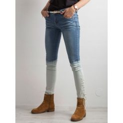 Spodnie damskie jeansowe jeansy ombre sznurowane. Jeansy damskie Merg Selection, m, z bawełny. Za 69,00 zł.