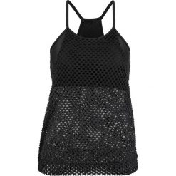 Top plażowy bonprix czarny. Czarne bluzki damskie bonprix, bez wzorów, z materiału, bez kołnierzyka. Za 49,99 zł.