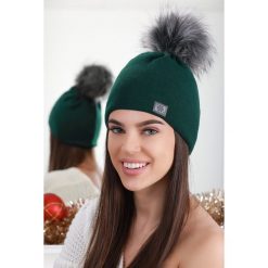Czapka MISALINA GREEN. Zielone szaliki damskie . W wyprzedaży za 29,00 zł.