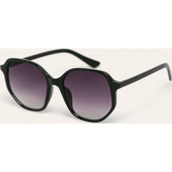 Answear - Okulary przeciwsłoneczne. Czarne okulary przeciwsłoneczne damskie ANSWEAR. Za 49,90 zł.
