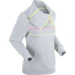 Bluzy damskie: Bluza rozpinana, długi rękaw bonprix jasnoszary melanż