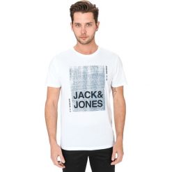 Jack & Jones Star Koszulka Biały. Białe podkoszulki męskie Jack & Jones, m, z nadrukiem, z bawełny, z krótkim rękawem. Za 64,95 zł.