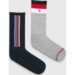 Tommy Hilfiger - Skarpetki (2 pack). Szare skarpetki dziewczęce TOMMY HILFIGER, bez wzorów, z elastanu. Za 39,90 zł.