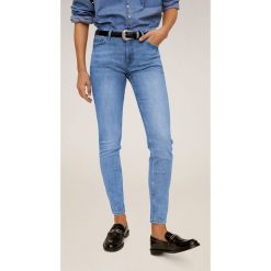 Mango - Jeansy Kim. Niebieskie rurki damskie Mango, bez wzorów, z elastanu, z obniżonym stanem. Za 119,90 zł.
