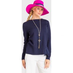SWETER MY TWIN TWINSET. Niebieskie swetry damskie Twinset, xs, w koronkowe wzory, z wełny, bez rękawów, bez kaptura. Za 719,00 zł.