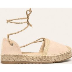 Answear - Espadryle Jeeini. Brązowe espadryle damskie ANSWEAR, bez wzorów, z gumy, bez obcasa, na obcasie. W wyprzedaży za 79,90 zł.